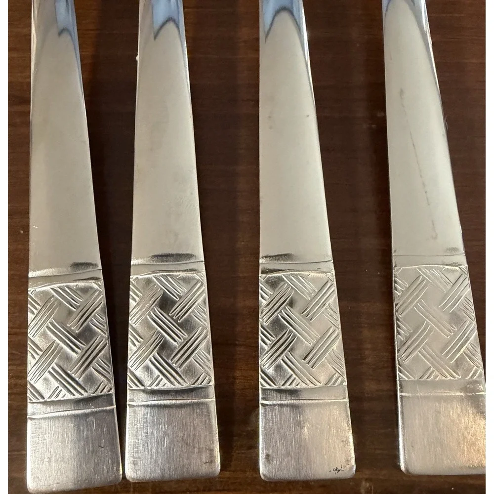 Mainstays Pierremont Stainless Dinner Forks Set of 4 Basketweave Replacement